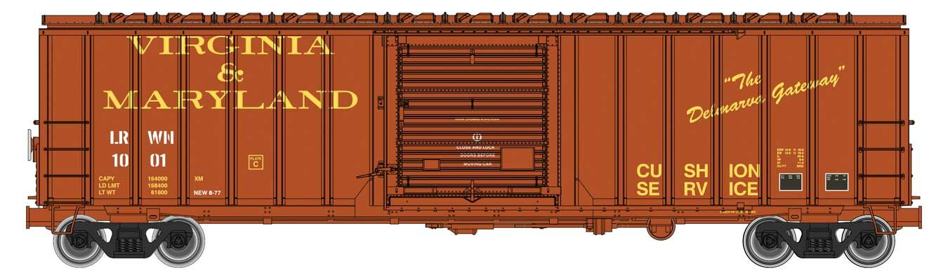 Walthers Mainline 50' ACF Boxcar Virginia & Maryland 1019 WH910-1899