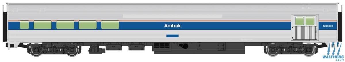 Walthers Mainline 85' Budd Passenger Car Baggage-Lounge Amtrak PhIV WH910-30062