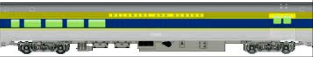 Walthers Mainline 85' Budd Passenger Baggage-Lounge Car Delaware & Hudson WH910-30063