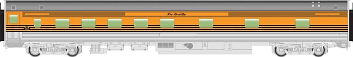 Walthers Mainline 85' Budd Passenger Car 10-6 Sleeper D&RGW WH910-30114