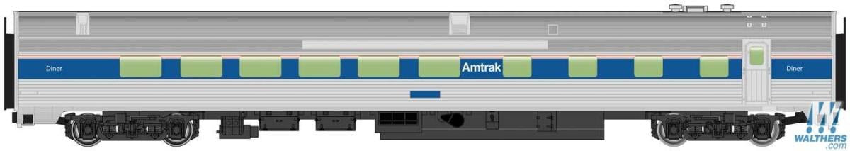 Walthers Mainline 85' Budd Passenger Car Diner Amtrak PhIV WH910-30163