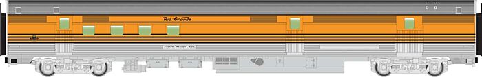 Walthers Mainline 85' Budd Passenger Car Baggage Railway PO D&RGW WH910-30314