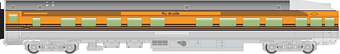 Walthers Mainline 85' Budd Passenger Car Observation D&RGW WH910-30366