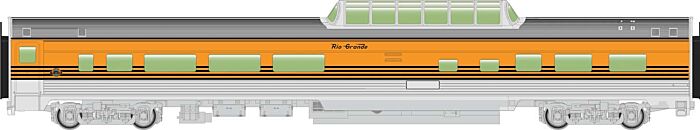 Walthers Mainline 85' Budd Passenger Car Dome D&RGW WH910-30409