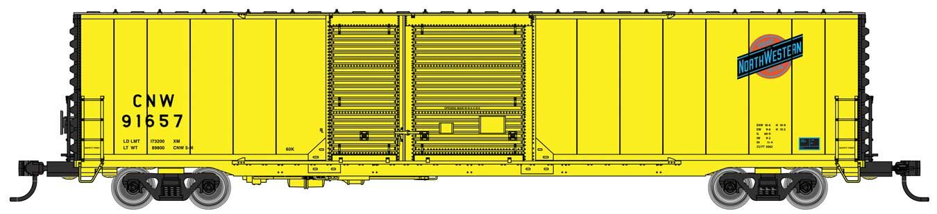 Walthers Mainline 60' PS Auto Parts Boxcar Chicago & North Western 91680 WH910-3227