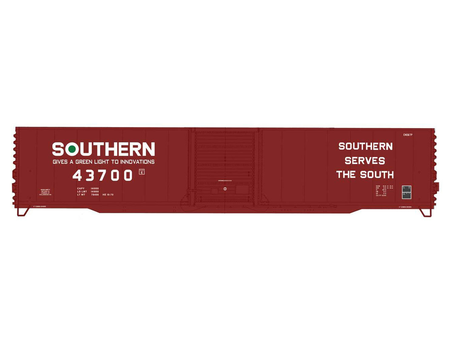 Walthers Mainline 60' PS Sgl Door Auto Parts Boxcar Southern Railway 43700 WH910-3369