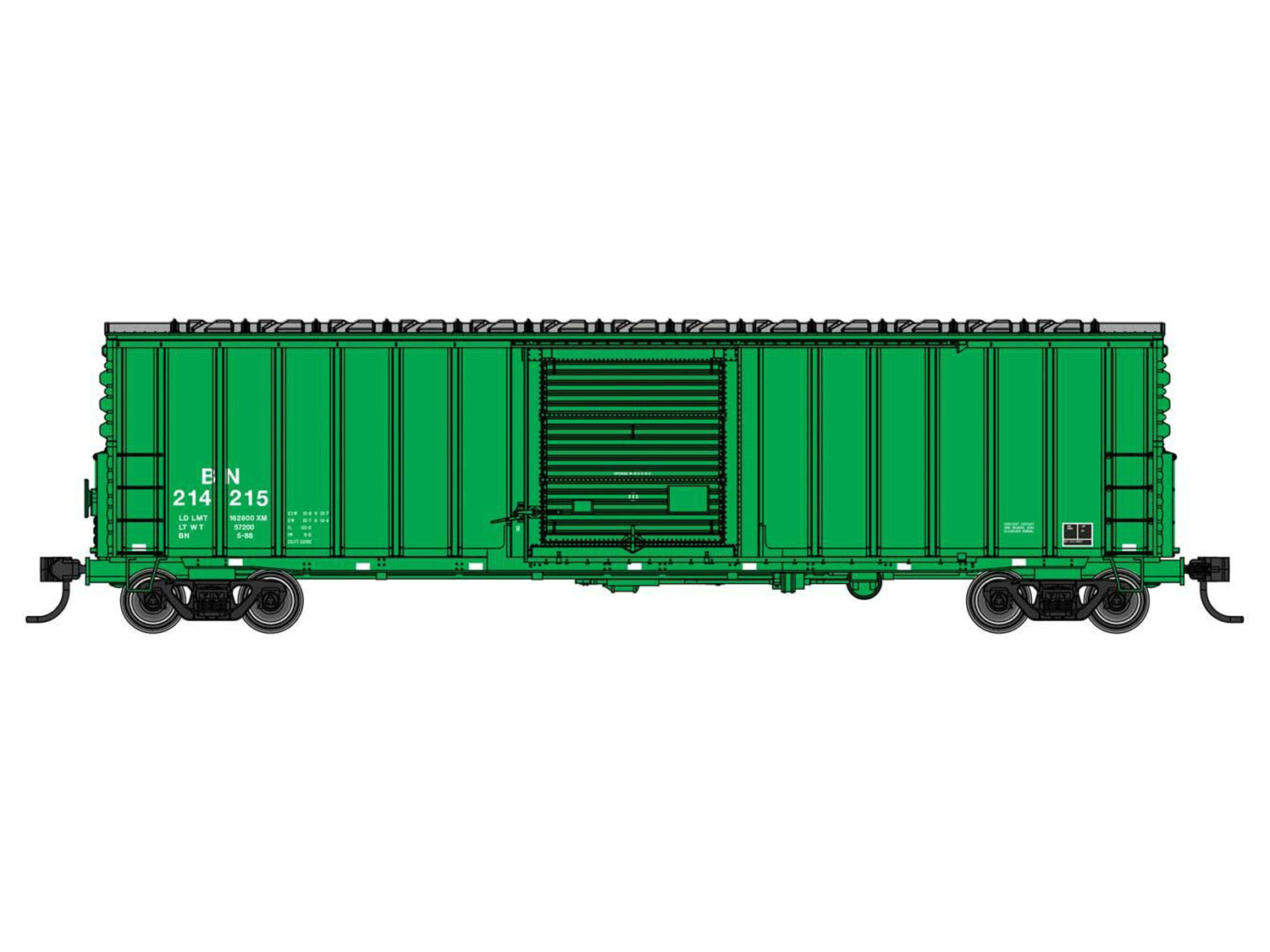 Walthers Mainline 50' ACF Ext Post Plate B Boxcar Burlington Northern 214215 WH910-46001