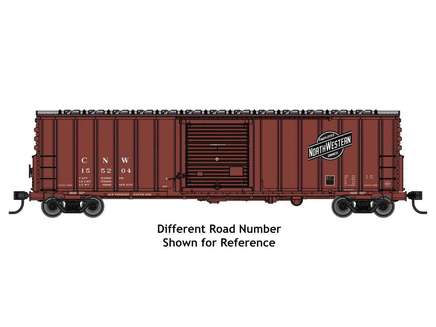Walthers Mainline 50' ACF Ext Post Plate B Boxcar Chicago & N Western 155499 WH910-46009