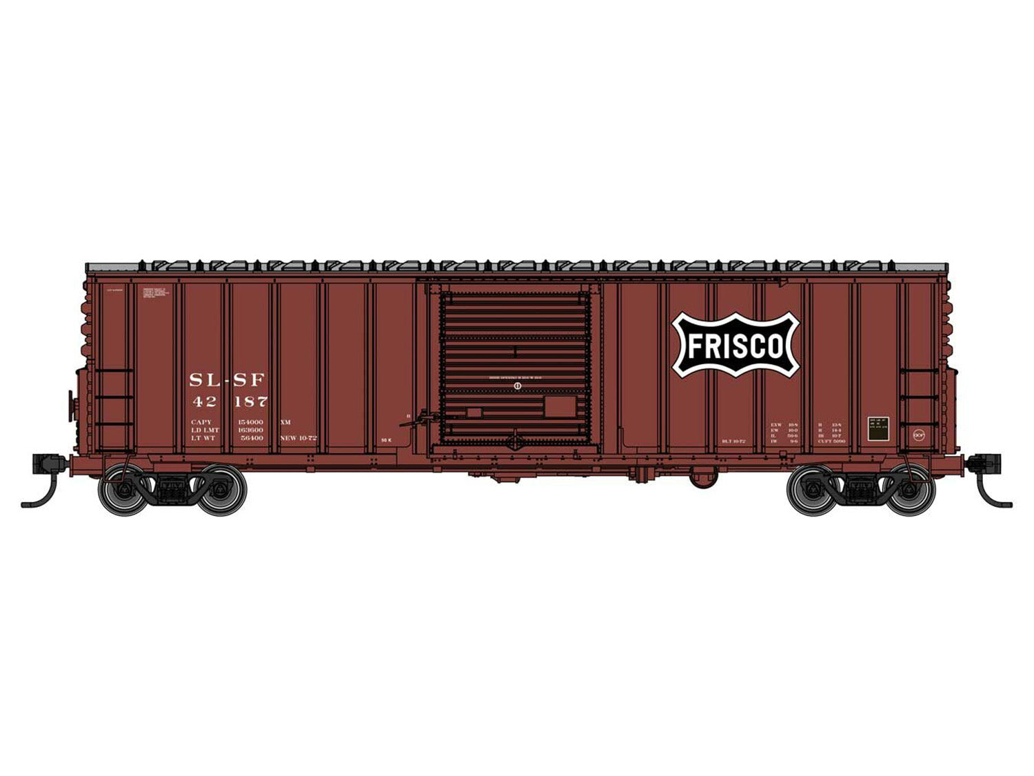 Walthers Mainline 50' ACF Ext Post Plate B Boxcar St Louis S Francisco 42187 WH910-46010