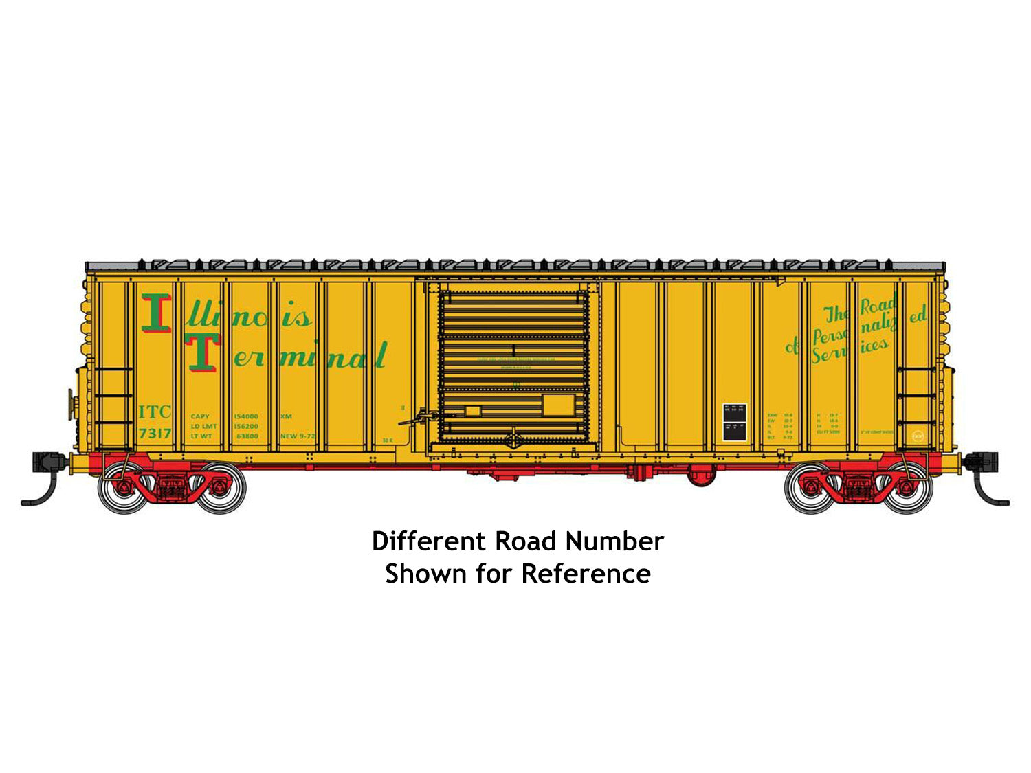 Walthers Mainline 50' ACF Ext Post Plate B Boxcar Illinois Terminal 7349 WH910-46015