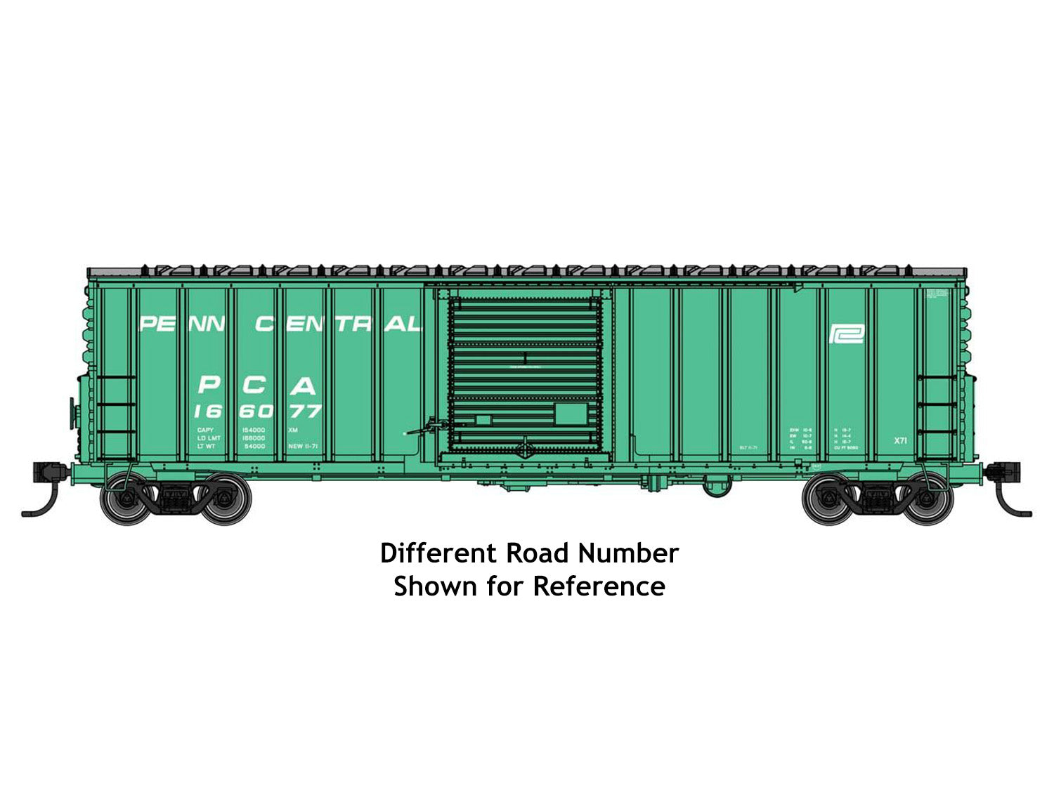 Walthers Mainline 50' ACF Ext Post Plate B Boxcar Penn Central 166607 WH910-46018