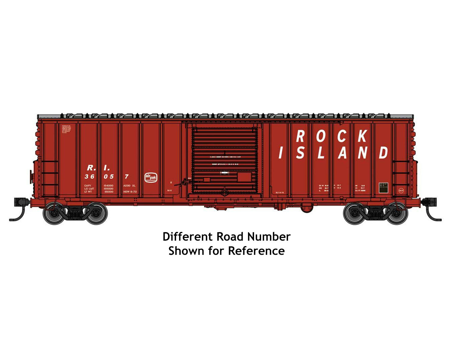 Walthers Mainline 50' ACF Ext Post Plate B Boxcar Rock Island 36088 WH910-46020