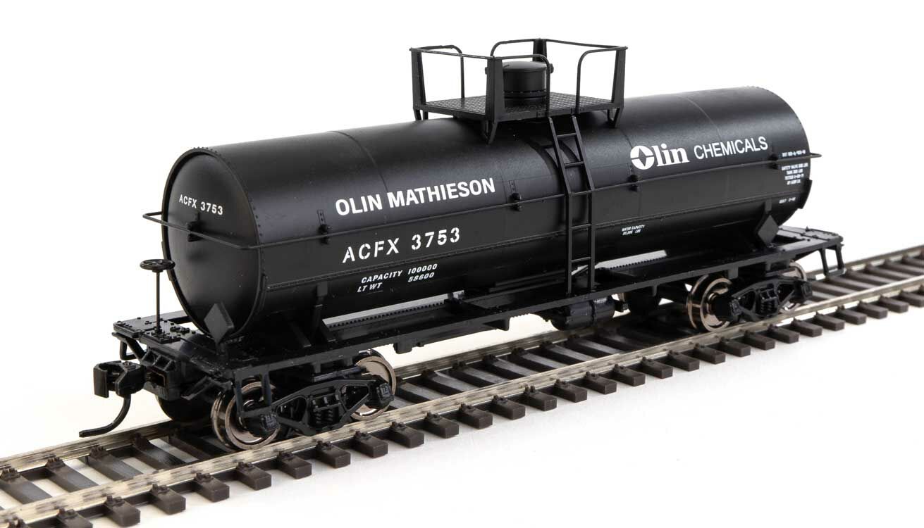 Walthers Mainline 36' Chemical Tank Car Olin Chemical ACFX 3772 WH910-48015