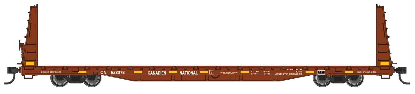 Walthers Mainline 68' Bulkhead Flatcar Canadian National 622378 WH910-50604