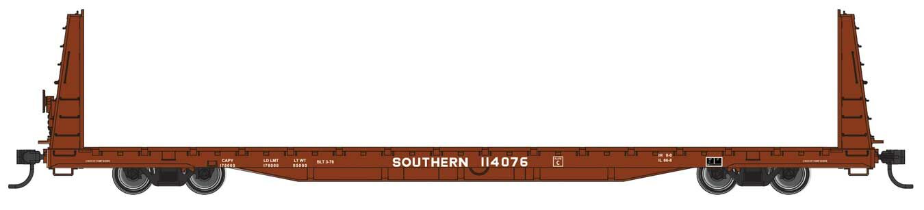 Walthers Mainline 68' Bulkhead Flatcar Southern Railway 114076 WH910-50610