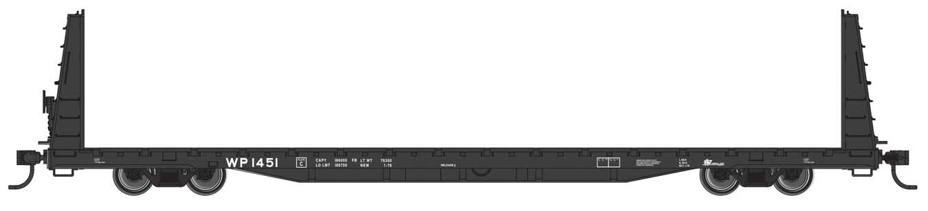 Walthers Mainline 68' Bulkhead Flatcar Western Pacific 1451 WH910-50619