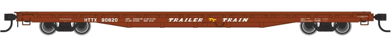 Walthers Mainline 60' PS Flatcar Trailer-Train HTTX 90820 WH910-5399