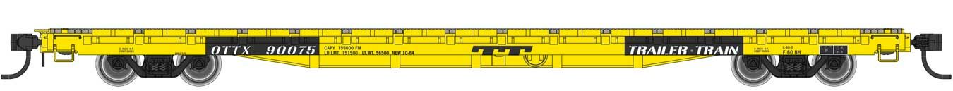 Walthers Mainline 60' PS Flatcar Trailer-Train OTTX 90075 WH910-5403