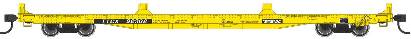 Walthers Mainline 60' PS Flatcar TTX-TTCX 92302 WH910-5411