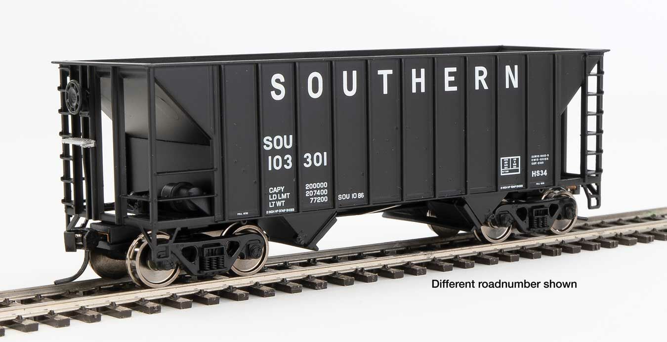 Walthers Mainline 34' 100t 2 Bay Hopper Southern Railway Black 103320 WH910-56618