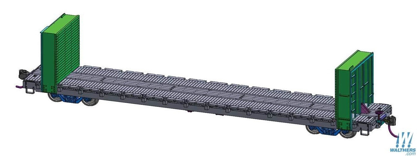 Walthers Mainline 60' PS Bulkhead Flatcar Indiana Harbor Belt 819006 WH910-5843