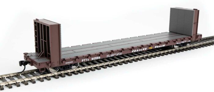 Walthers Mainline 60' PS Bulkhead Flatcar Trailer Train 90566 WH910-5873