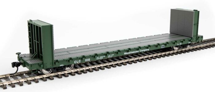 Walthers Mainline 60' PS Bulkhead Flatcar Weyerhauser 1110 WH910-5881