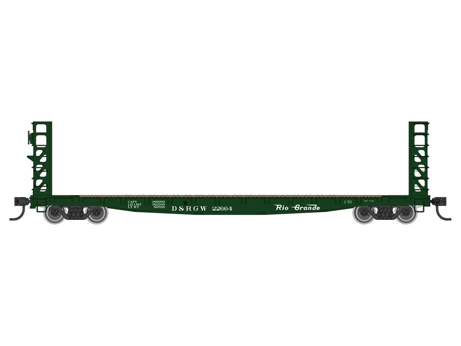 Walthers Mainline 53' GSC Bulkhead Flatcar D&RGW 22664 WH910-5925