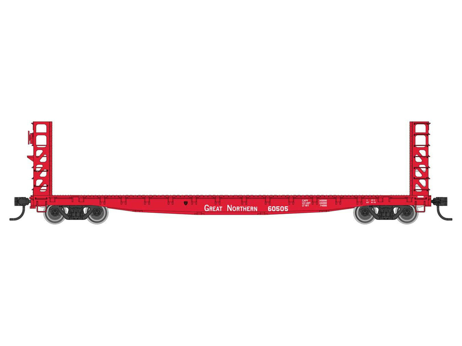 Walthers Mainline 53' GSC Bulkhead Flatcar Great Northern 60505 WH910-5928