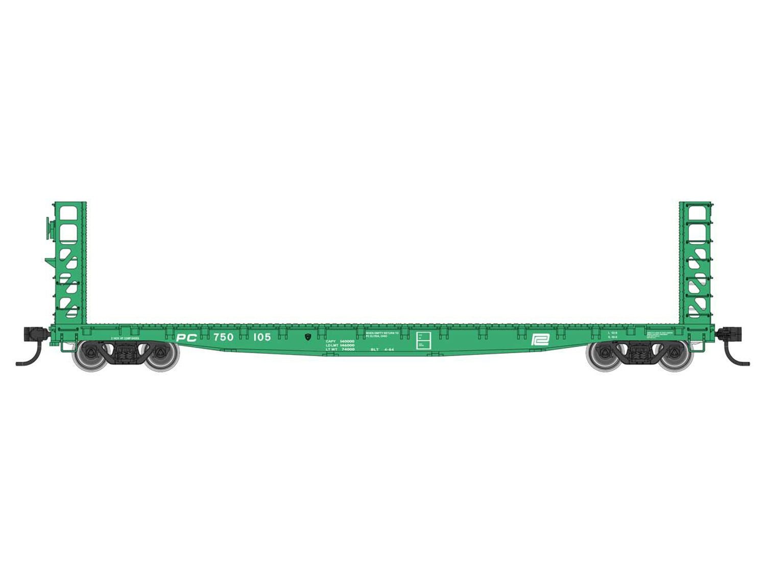 Walthers Mainline 53' GSC Bulkhead Flatcar Penn Central 750105 WH910-5934