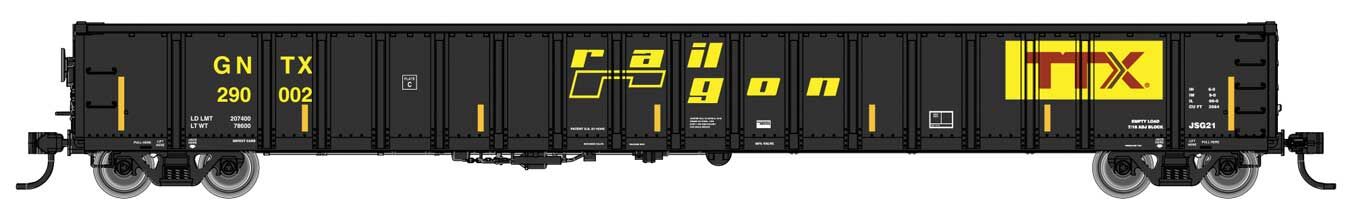 Walthers Mainline 68' Railgon Gondola Railgon GNTX 290002 WH910-6445