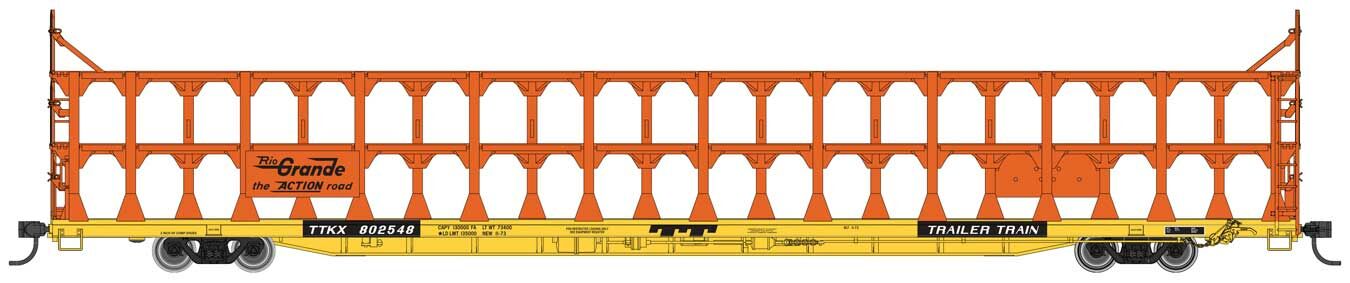 Walthers Mainline Tri-Level Auto Rack Denver & Rio Grande Western 802548 WH910-8205