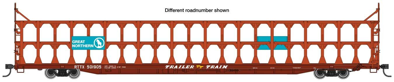 Walthers Mainline Tri-Level Auto Rack Great Northern 501909 WH910-8210