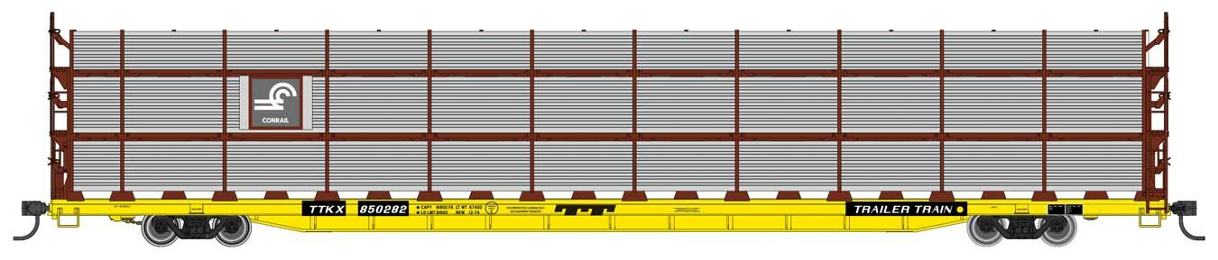 Walthers Mainline 89' Flatcar w/Auto Rack Conrail/TTKX 850245 WH910-8309