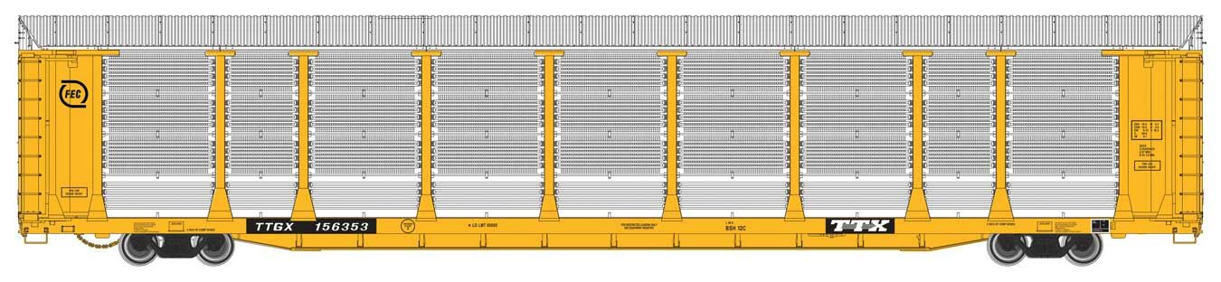 Walthers Proto 89' Thrall Bi-Level Car Carrier FEC TTGX 158026 WH920-101523
