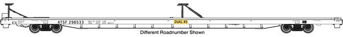 Walthers Proto 89' Bethlehem Flush-Deck Flatcar Santa Fe 296640 WH920-104214