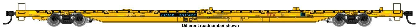 Walthers Proto 89' Greenbrier 110t Flatcar TTX-TPDX 192590 WH920-104610