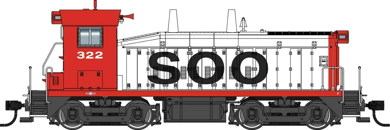 Walthers Proto EMD SW1200 Soo Line 322 (DCC-Sound) WH920-41509