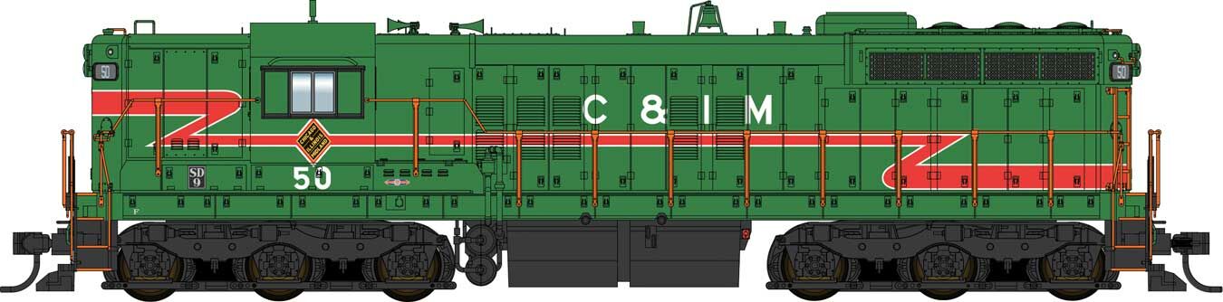 Walthers Proto EMD SD9 Loco Chicago & Illinois Midland 50 (DCC-Sound) WH920-41703