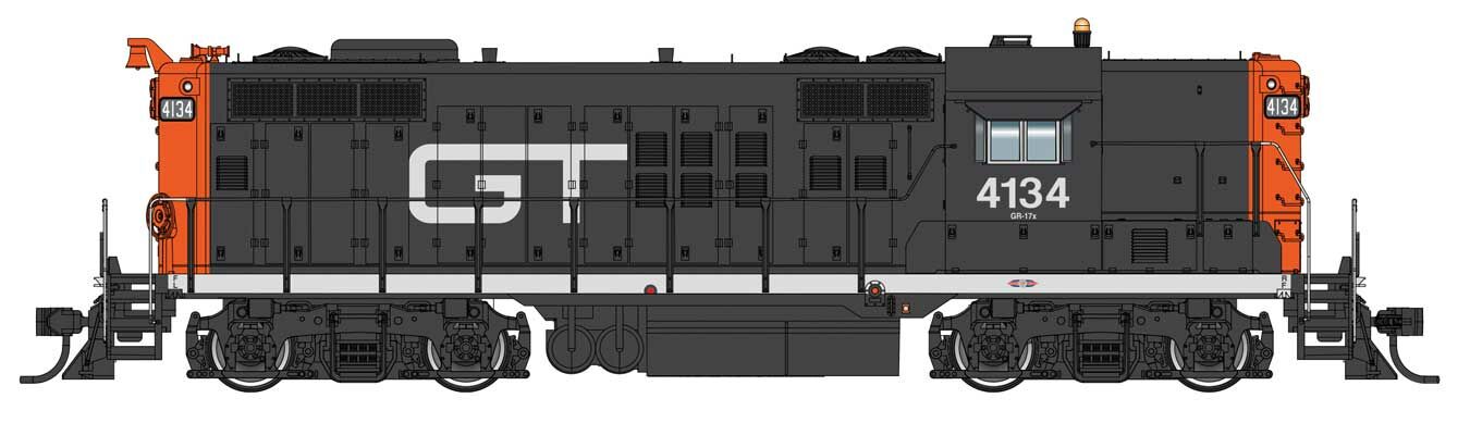 Walthers Proto EMD GP9 High Hood Grand Trunk Western 4134 (DCC-Sound) WH920-42803