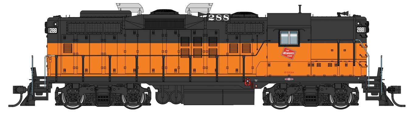 Walthers Proto EMD GP9 High Hood Milwaukee Road 288 (DCC-Sound) WH920-42807