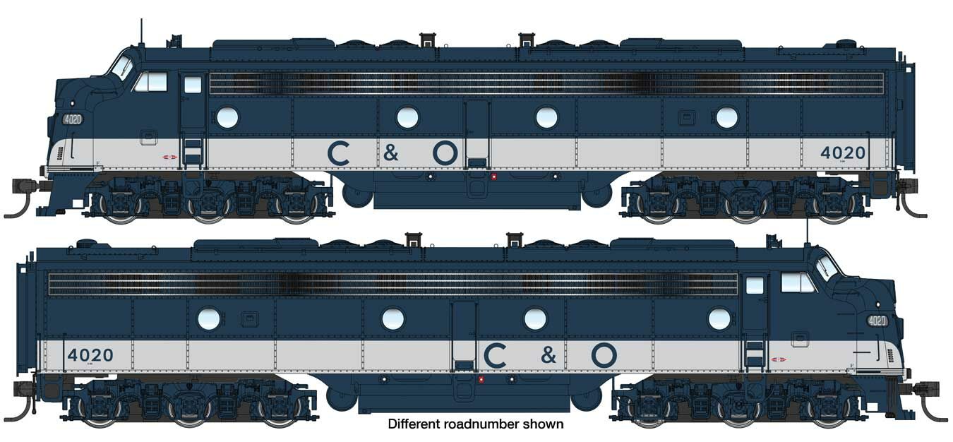 Walthers Proto EMD E8 A-A Set Chesapeake & Ohio 4020/4025 (DCC-Sound) WH920-42910