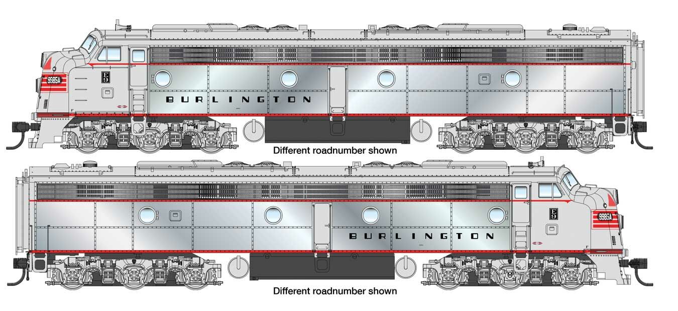 Walthers Proto EMD E9 A-A Set CB&Q 9989A/9989B (DCC-Sound) WH920-42914