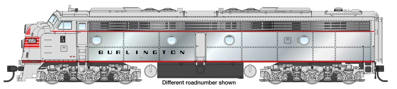 Walthers Proto EMD E9 A Unit CB&Q 9991 (DCC-Sound) WH920-42916