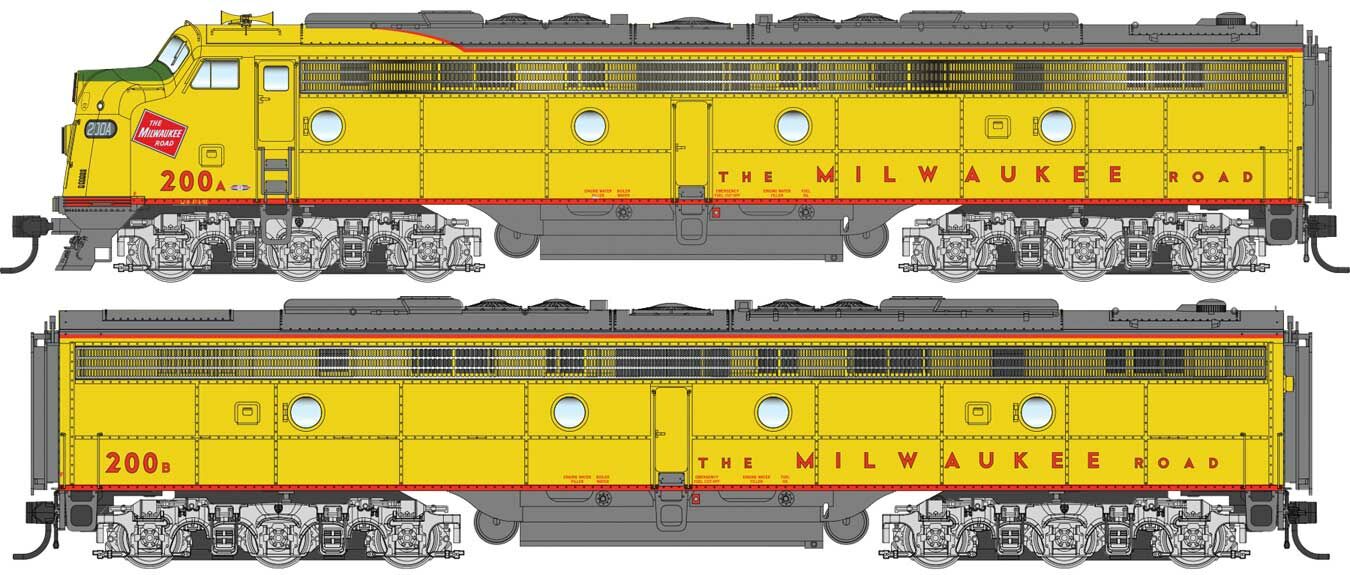 Walthers Proto City of San Francisco EMD E9 A-B MILW 200A/200B(DCC-Sound) WH920-42950