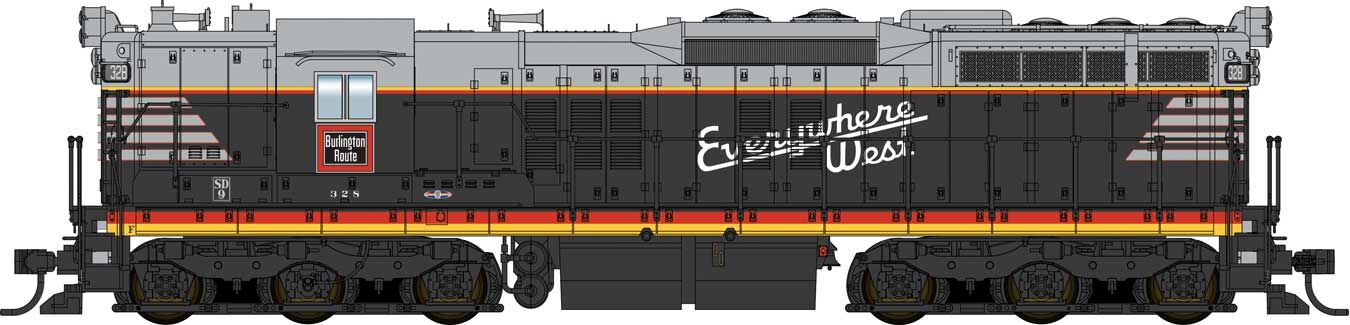 Walthers Proto EMD SD9 Loco Chicago Burlington & Quincy 333 WH920-48701