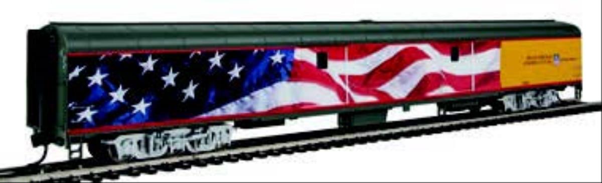 Walthers Proto 85' ACF Baggage Car UP Heritage American Flag 5779 WH920-9205