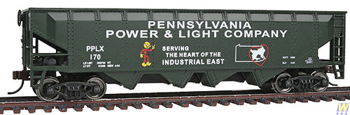 Walthers Trainline 40' Offset Quad Hopper Pennsylvania Power & Light WH931-1659