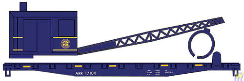 Walthers Trainline Flat Car with Logging Crane Alaska Railroad WH931-1780