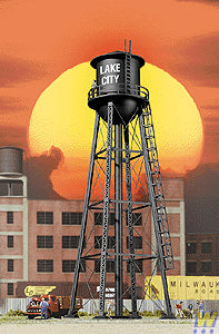 Walthers Cornerstone City Water Tower Black (Pre-Built) WH933-2825